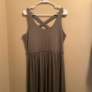 Olive green Loft maxi dress